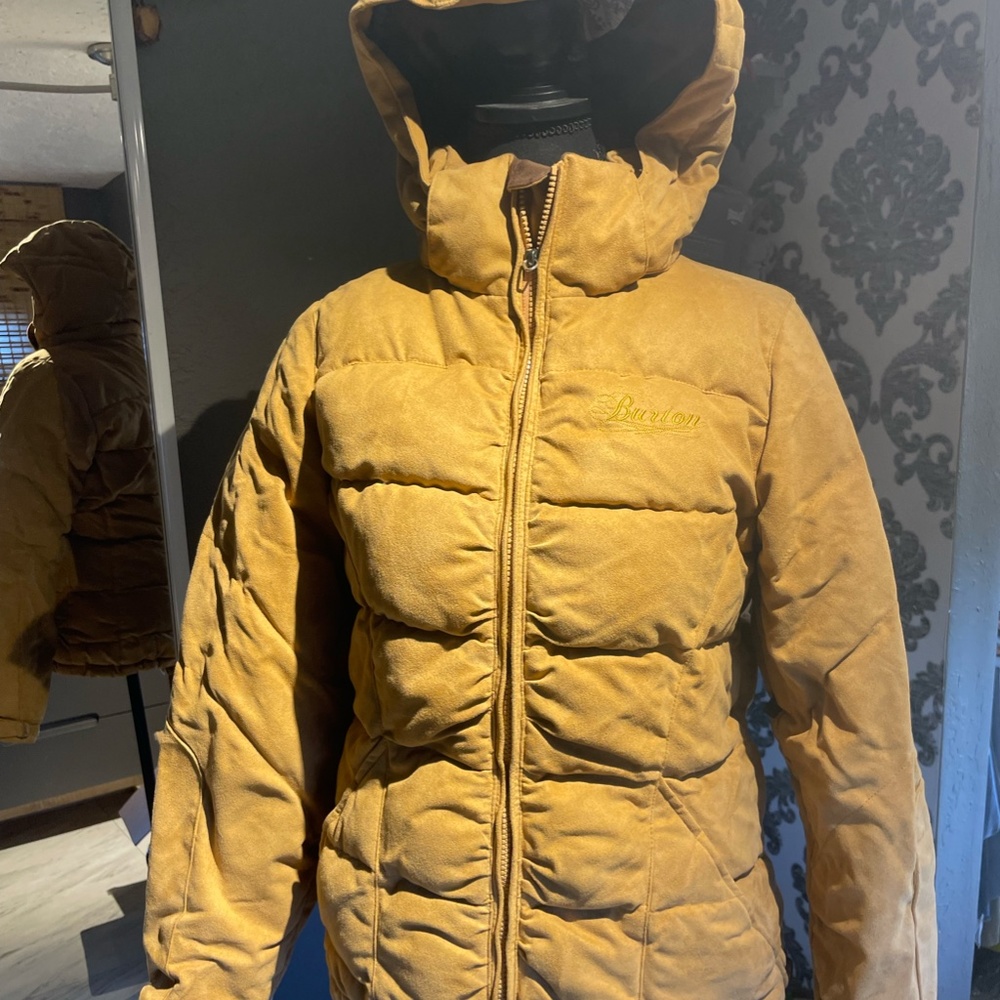Burton puffy suede jacket